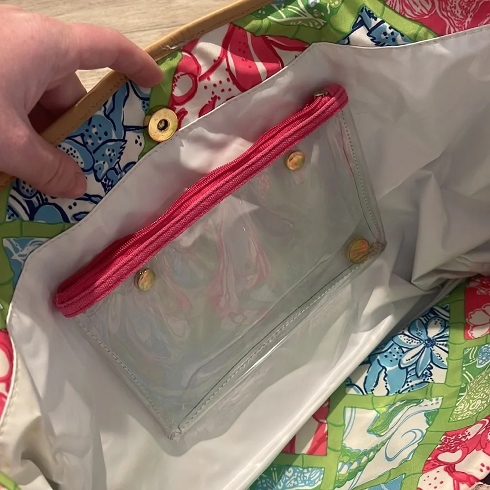 Lilly Pulitzer jubilee patchwork diaper bag with changing pad RARE